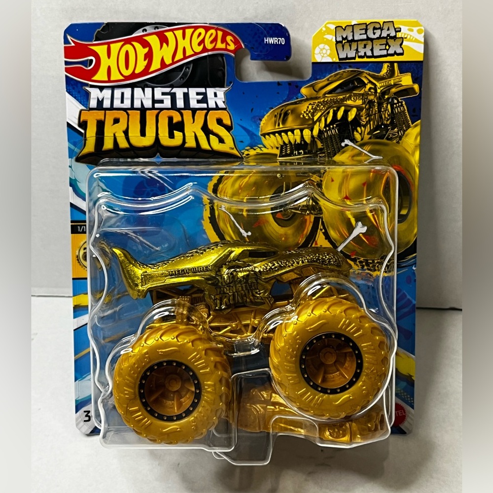 Hot Wheels Monster Trucks Gold Mega Wrex - Limited Edition - Exclusive ￼